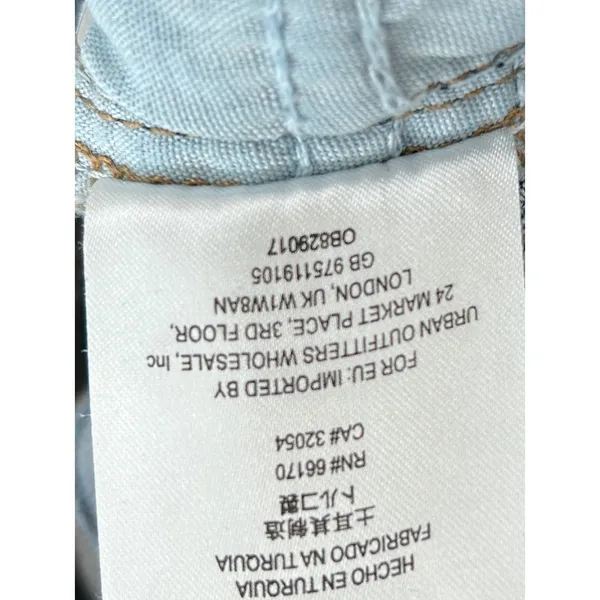 Free People‎ Women's Blue Denim Distressed Frayed Fringe Hem Jeans Size 30 - Image 8