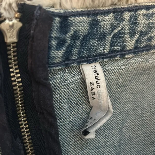 Zara Distressed Acid Washed‎ Skirt Size Small - Image 4