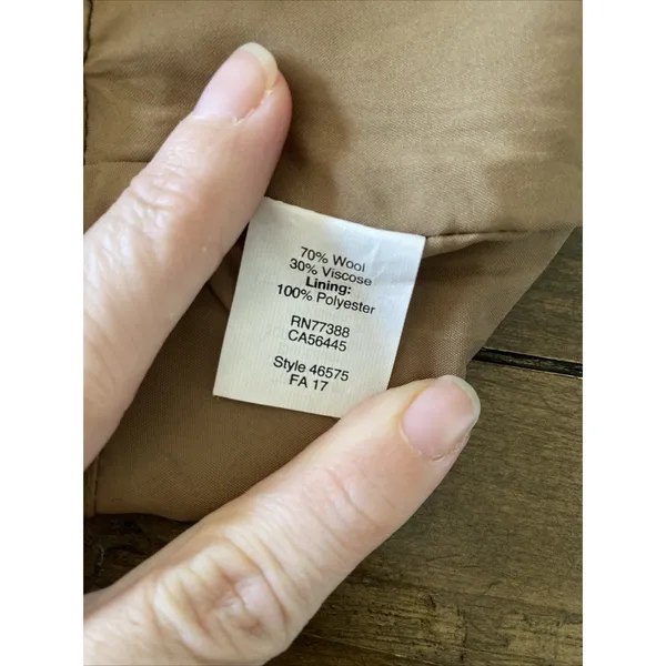 J‎ Crew The Pencil Skirt Brown Wool Blend Skirt Size 4 Lined Back Vent Career - Image 7