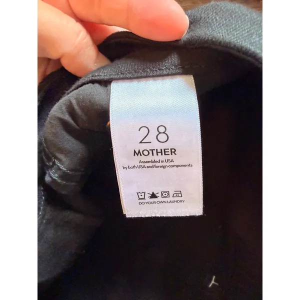 Mother High Waisted Looker Skimp Jeans Women Black Size 28 - Image 4