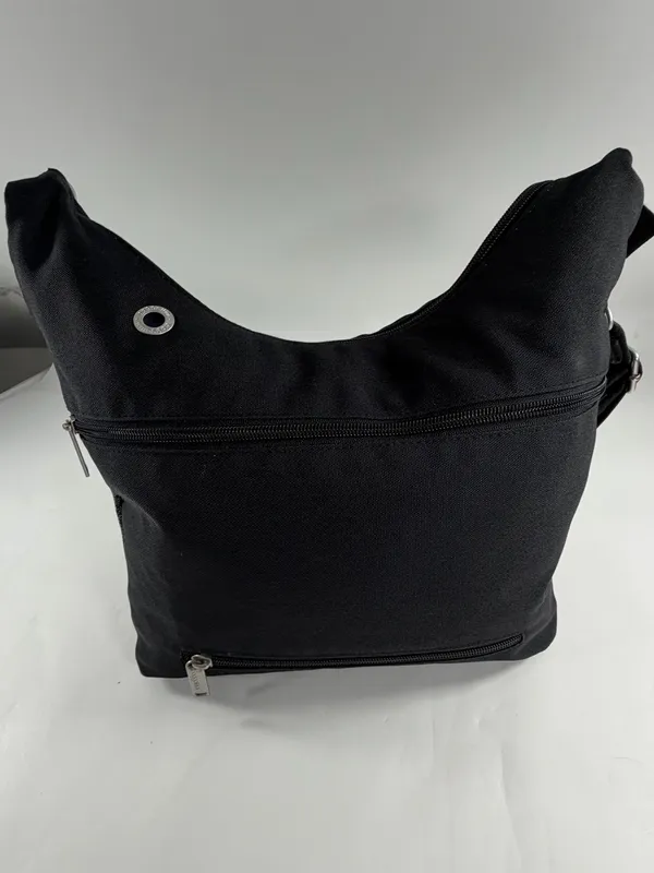 Baggallini Convertible Hobo Crossbody Bag Black Gray Travel RFID Wristlet‎ Purse - Image 2