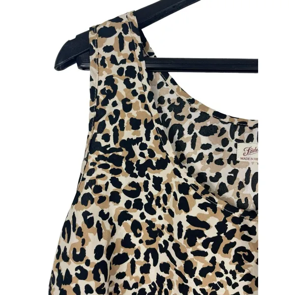 Faded Glory Sleeveless Semi Sheer Animal Cheetah Print Top XL - Image 3