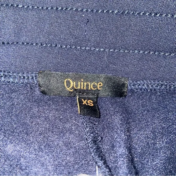 Quince Size XS Modal Sweatpants Wide Leg Crop Navy Pull On - Image 7