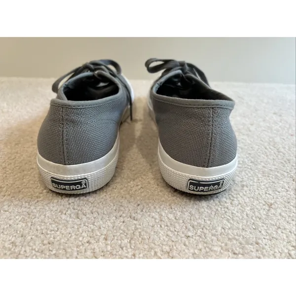 Superga 2750 Cotu Classic Gray Canvas Low Top Sneakers Mens 7.5 Women 9 Skate - Image 6