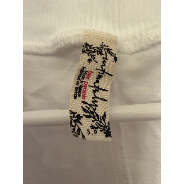 Intimately‎ Free People Womens White V-Neck Sleeveless Pocket Bodysuit Small - Image 3