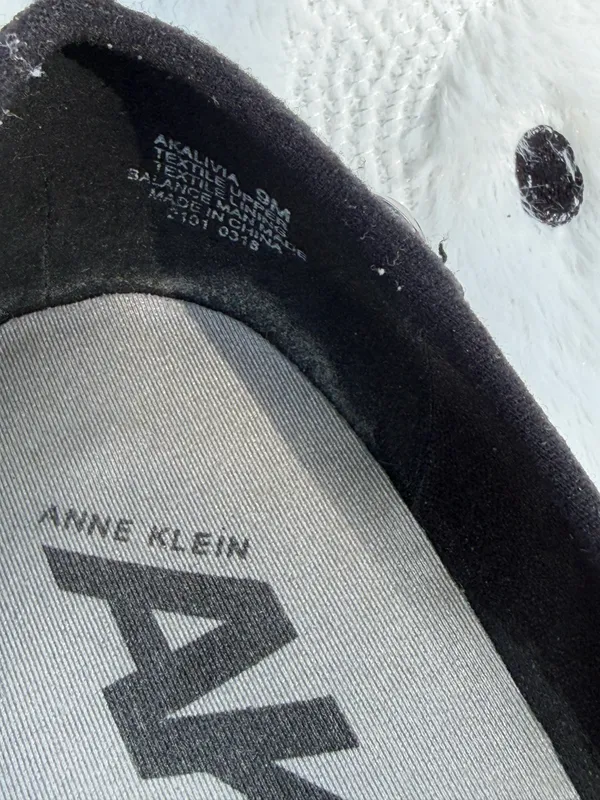 Anne Klein AK Sport Ballet Flats Womens Size 9M Black White Floral Comfort Shoes - Image 9