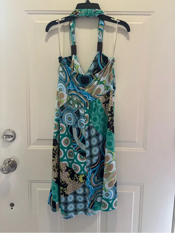 White Mark Y2K halter dress M Blue Size M - Image 2