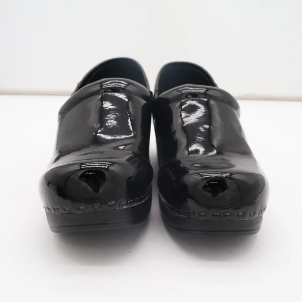Croft & Barrow Juliana Clogs Womens US 7.5M Black Patent Leather Slip On Shoes - Image 5