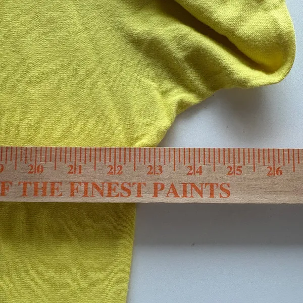Lululemon Sweater Womens‎ XL Yellow Long Sleeve Ribbed Cuff Back Logo Curved Hem - Image 8