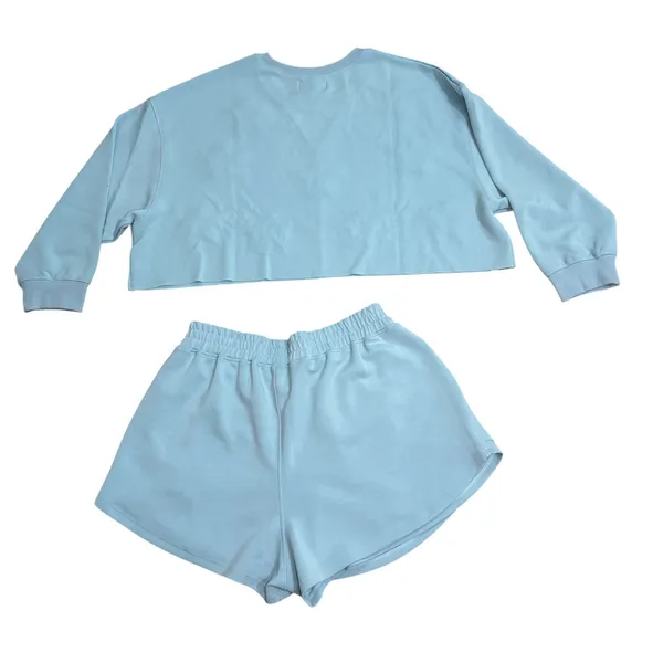 Simply Southern Ice‎ Blue Pearl Star Crop Sweatshirt and Skort Set XL NEW - Image 9