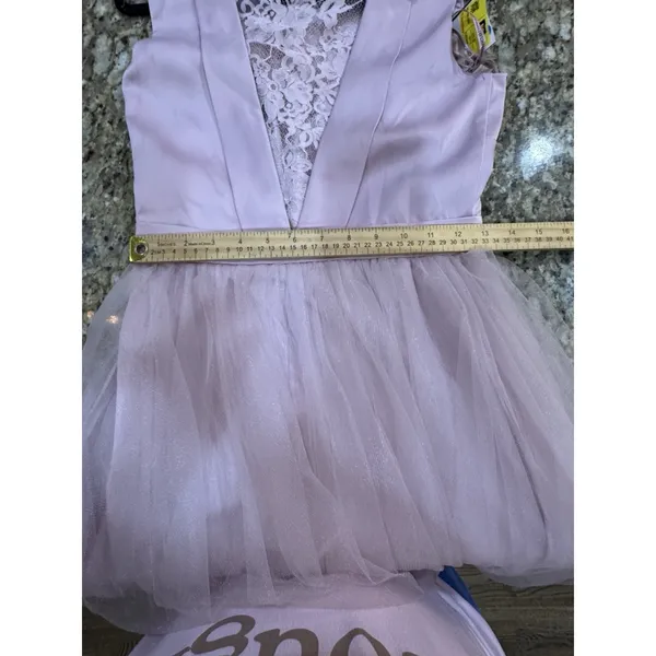 CHI CHI ZEINA POWDER MIDI DRESS Mink Size US 6 Cocktail Tulle Lace‎ Party Dress - Image 11