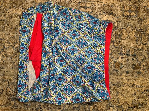 Rafaella Weekend Blue Floral Geometric Print Active Skort Size S - Image 2