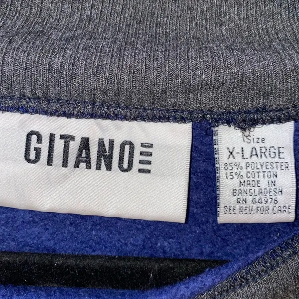Vintage Gitano Blue Pullover Sweatshirt 90s Utility‎ Aesthetic Retro Sport Core - Image 7