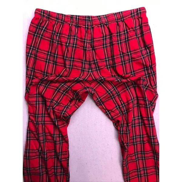 Victoria's Secret Pajama Set Women XL Red Plaid Flannel Sleepwear Holiday - Image 14