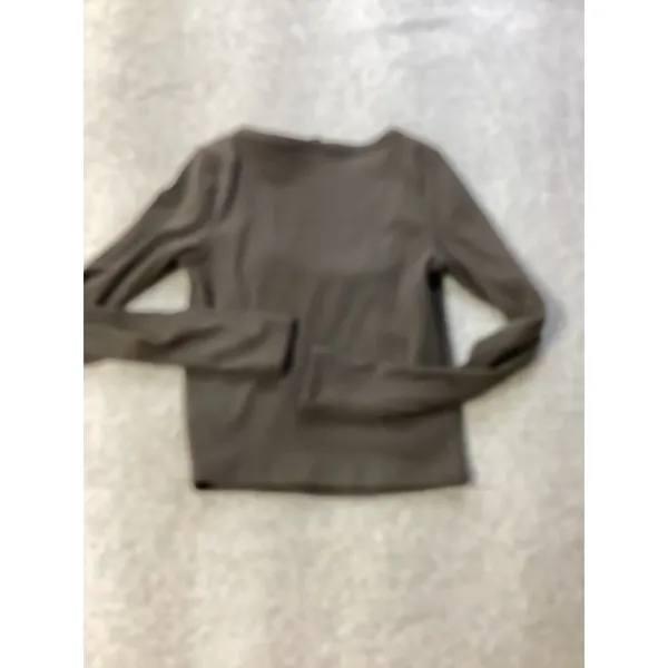 Wild Fable Womens XS Taupe Brown Ribbed Square Neck Long‎ Sleeve Crop Top Shirt - Image 3
