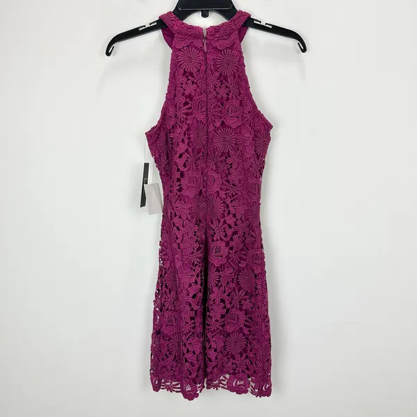 Lulus Love Poem Magenta Purple Lace Mini Dress Party Cocktail Romantic XS NWT - Image 9