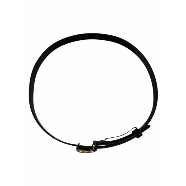 Gucci GG Logo Buckle Marmont Thin Belt Black Smooth Leather Size 80cm/32" - Image 5