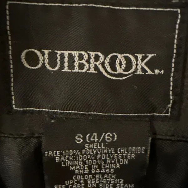 Outbrook Black Belted Lightweight Weather-Resistant Utility Jacket-S‎ - Image 4