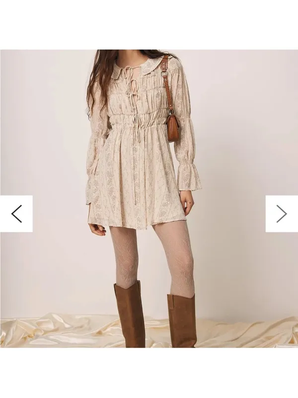 Urban Outfitters Kimchi Blue Lonie Smocked Mini Dress Size Large NWT - Image 3