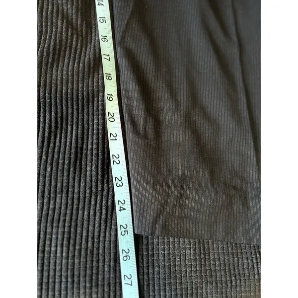 Merona Black Pinstripe Wide Leg Crop Dress Pants High Rise Side Zip Size‎ 16 - Image 6