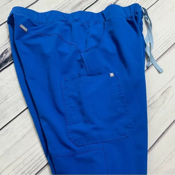 Figs Pants Women XXL/P Livingston‎ Scrub Royal Blue High Rise T21003P 28"L 2XLP - Image 4