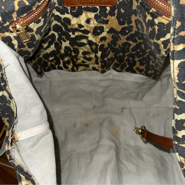 Rebecca Minkoff Leopard Print Cotton Large Tote Bag - Image 5