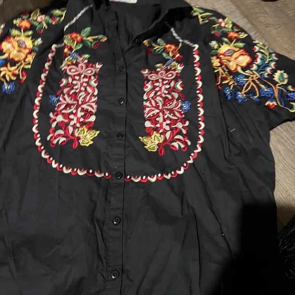 Khaadi embroidered blouse‎ size M Black Size M - Image 9