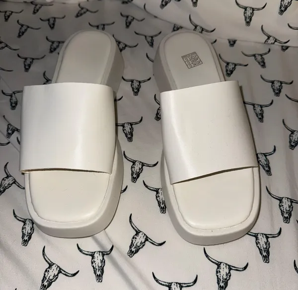 White Platform Sandals - Image 2