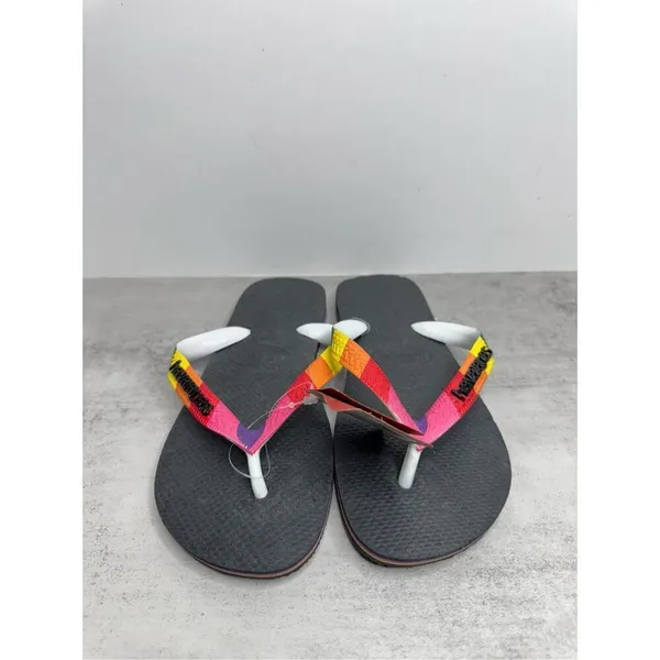 Havaianas Flip Flop Size 6 Sandals Womens‎ Multicolor Rainbow NEW - Image 3