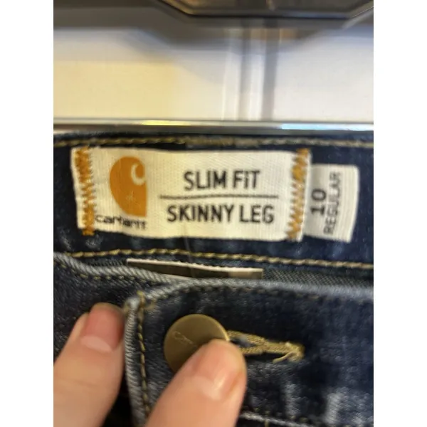 Carhartt Rugged Flex Layton Skinny Leg Jeans Slim Fit Size 10 Stretch Denim - Image 5