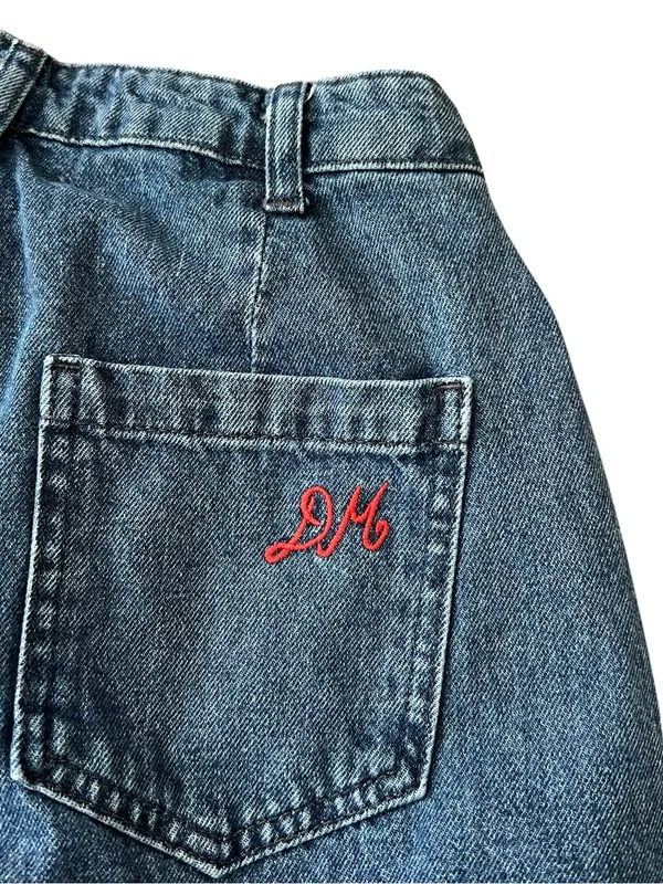 Damson Madder Revolve Women’s Sailor High Waisted Wide Leg Vintage Blue Jeans - Image 8