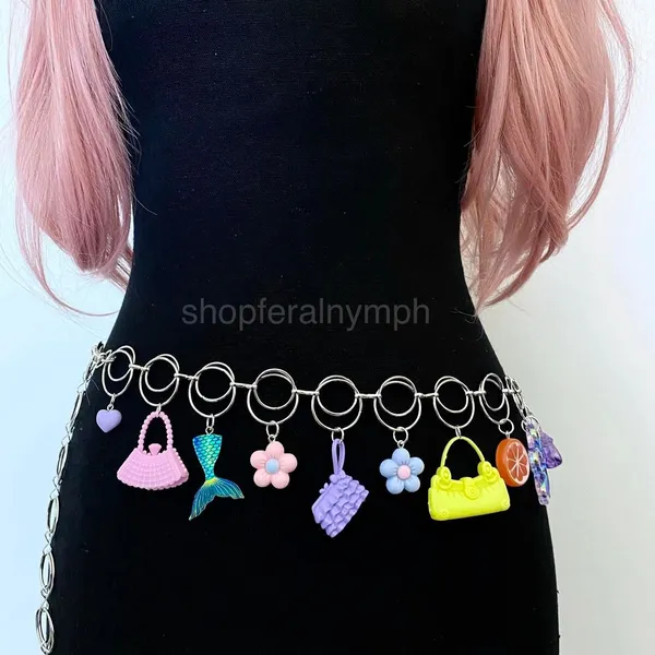 Y2K Harajuku Dopamine Dollcore Handmade Chain Belt, Fits 21-40 Inches, X7GA1417 - Image 3