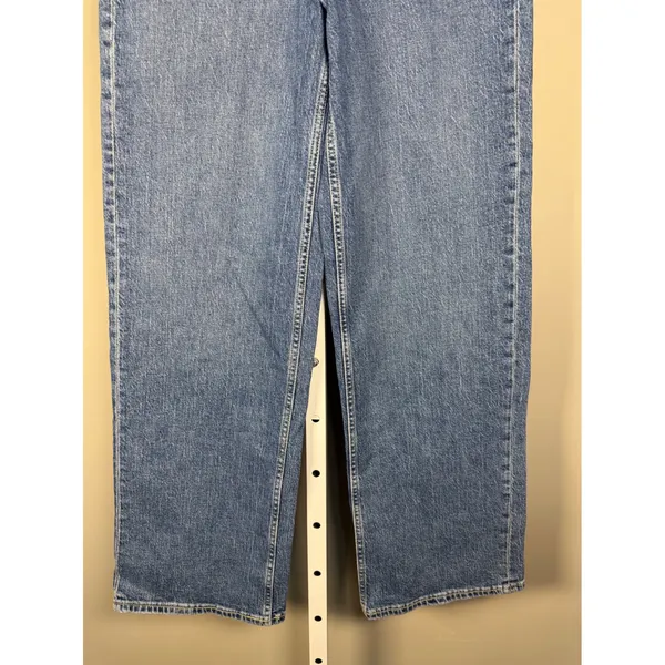 Free Assembly Full Wide Straight‎ High Rise Jeans Medium Wash Size 6 - Image 4