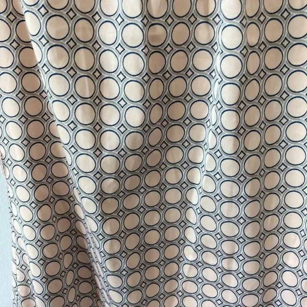 Manguun Collection Retro Dot Shift Silky Dress Size US 6 UK 38 Peach Color - Image 4