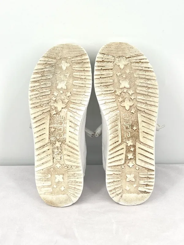 HEY DUDE Wendy Silk Moon White Canvas Slip-On Loafers Women’s 7 - Image 7