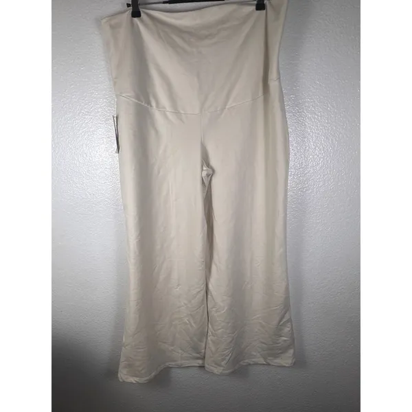 Isabel by Ingrid‎ & Isabel Maternity Wide Leg Pants Cream XXL NWT - Image 2
