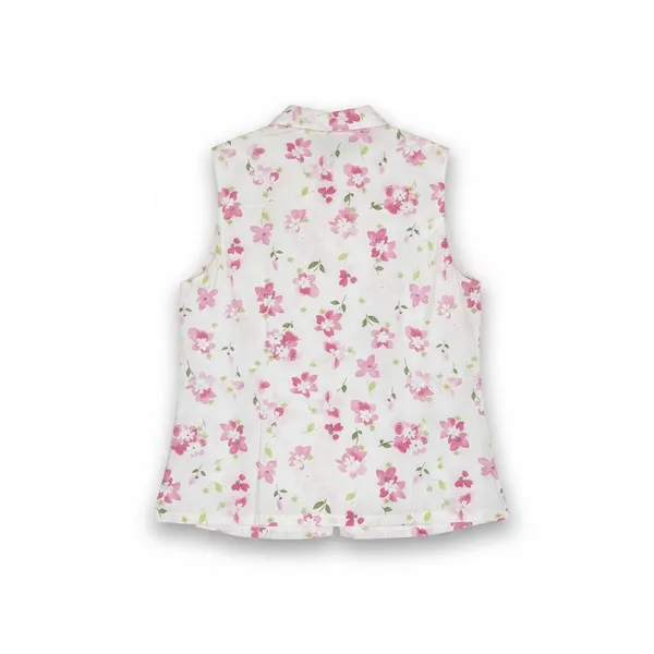 Victoria's‎ Secret Vintage 2003 Pink Floral Cotton Pajama Set XS Sleeveless Top - Image 3