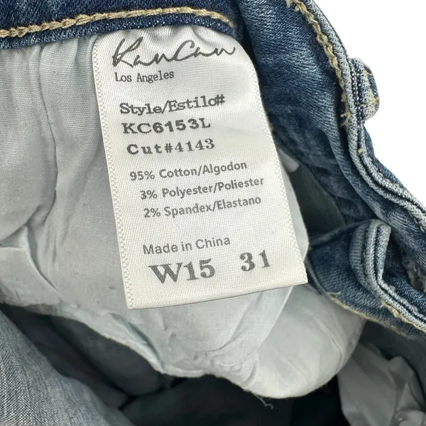 Kancan Size W 15 31 Distressed Blue Jean Denim Pants Skinny Fit Light Wash‎ - Image 4