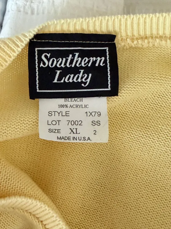 Southern Lady Sweater Yellow Size XL - Image 4