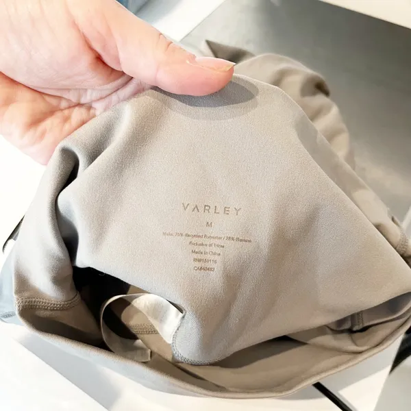 Varley High Rise Compression Workout Leggings Gray Medium - Image 3