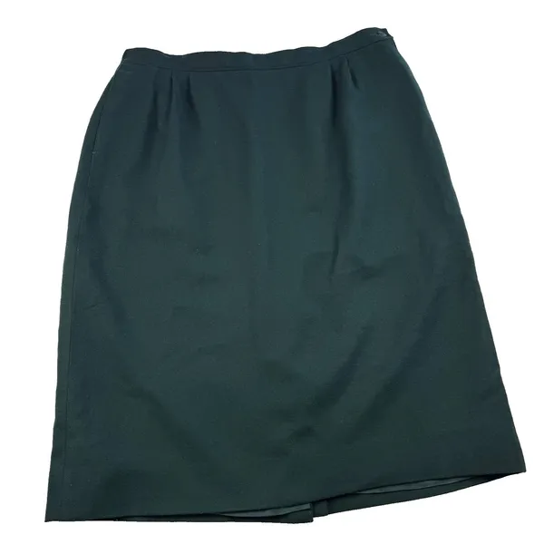 Pendleton Wool Skirt Size 32" Waist @Medium Pencil‎ Lined Green Preppy - Image 2