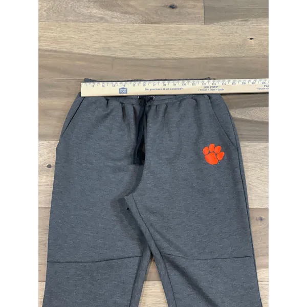 NCAA Clemson Sweatpants Size S Gray Elastic Waist Drawstring Embroidered Logo - Image 5
