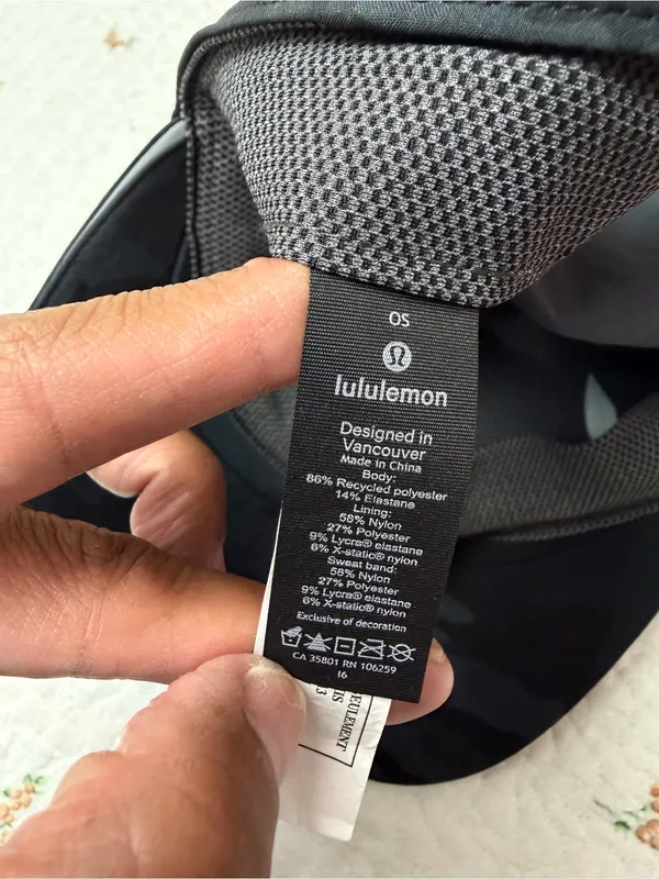 lululemon athletica UNISEX Black/Grey Camo Performance Cap - Image 6