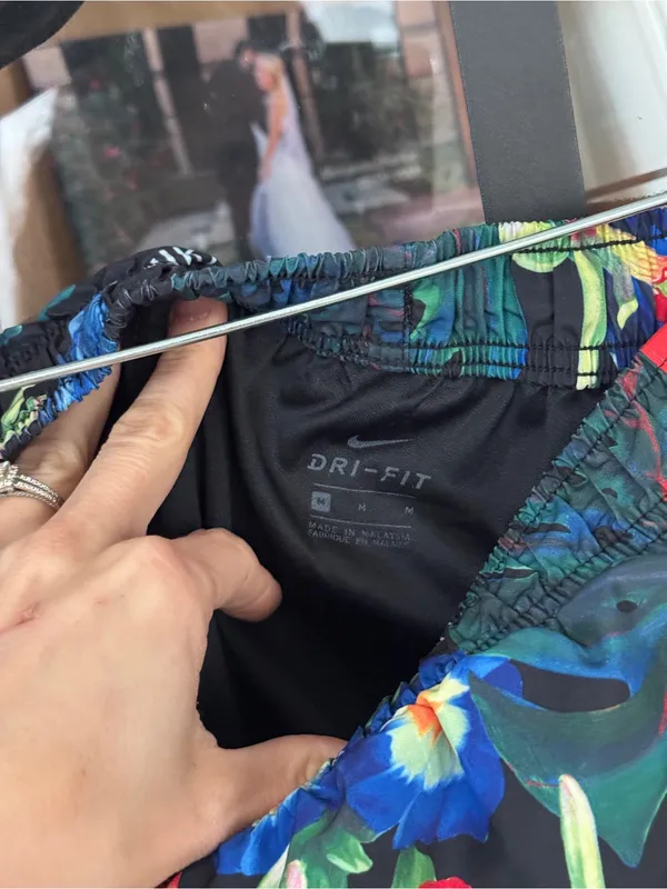Nike Dri-FIT Tempo tropical floral parrot print running shorts workout colorful - Image 3