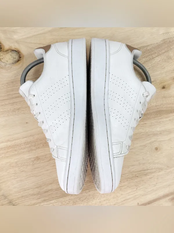 Adidas Advantage Low Top Sneakers White Copper Women 8.5 Leather Preppy Retro - Image 5