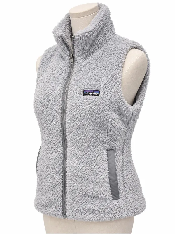 Patagonia Women’s Los Gatos Fleece Vest Small Gray High Pile Sherpa Full Zip - Image 3