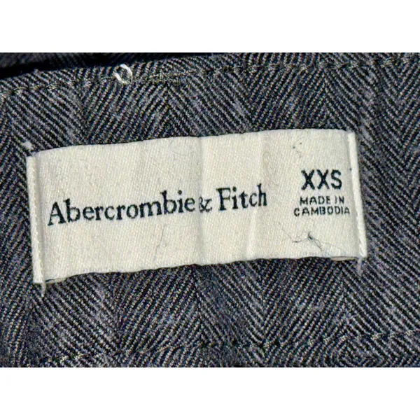 Abercrombie & Fitch Gray Black Pleated Wide Leg Dress Pants Trousers Womens 2XS - Image 3