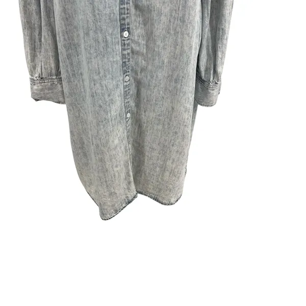 Rails Adele Shirt Dress Long Sleeve Light Acid‎ Wash Denim Blue Size XXL - Image 6