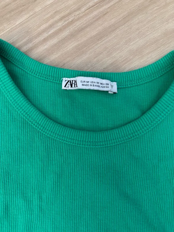 green zara tank top - Image 2
