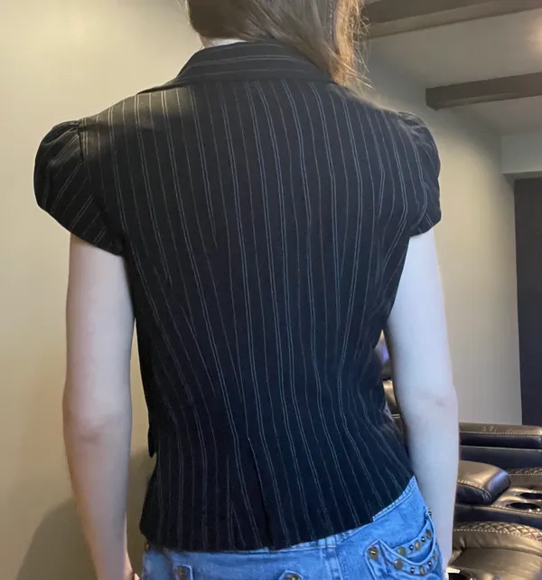 BCX pinstripe button blouse  - Image 4